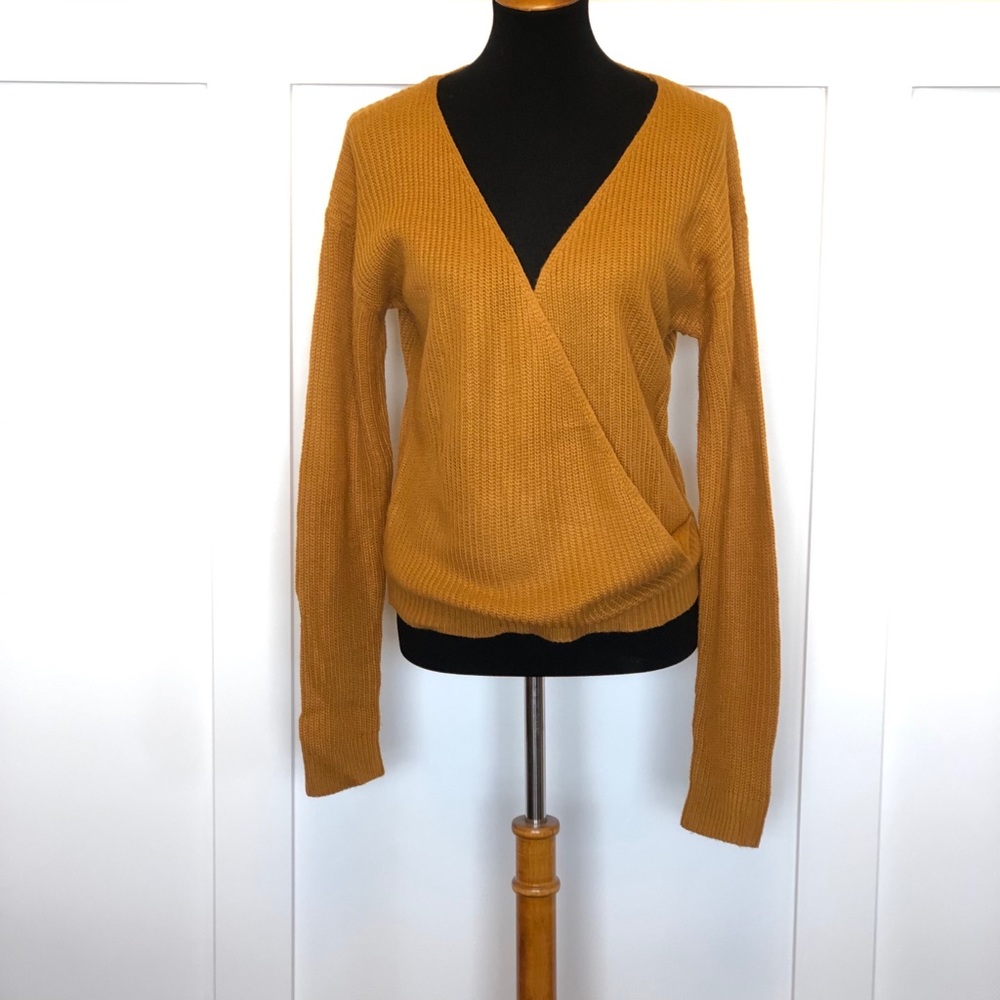 Gold / Mustard Wrap Sweater